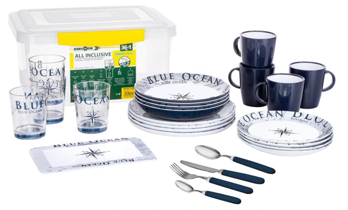 Brunner Blue Ocean Geschirrset, 38-teilig