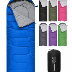 KingCamp Oasis Schlafsack, 3 Jahreszeiten, warm, bequem, leicht, tragbar, mit Kapuze, für drinnen und draußen